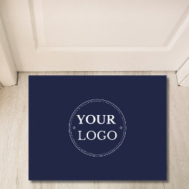 Zakelijke Logo Modern Navy Blue Promotie Deurmat