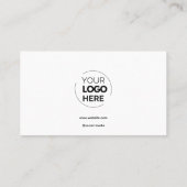 Zakelijke Logo Modern White Professional Company Klantenkaartje (Achterkant)