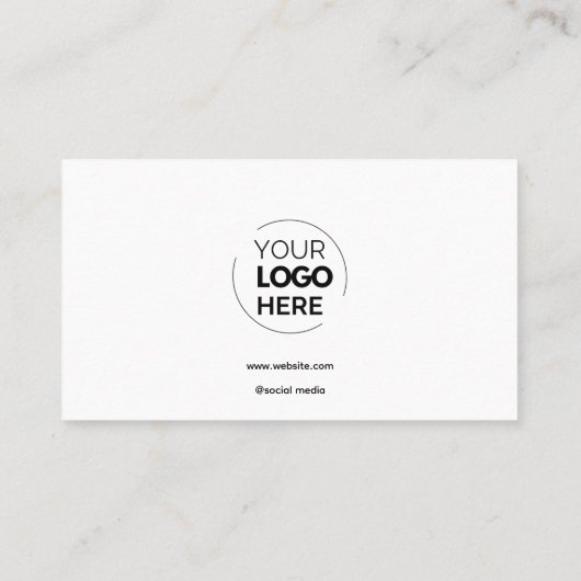 Zakelijke Logo Modern White Professional Company Klantenkaartje (Achterkant)