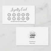 Zakelijke Logo Modern White Professional Company Klantenkaartje (Voorkant / Achterkant)