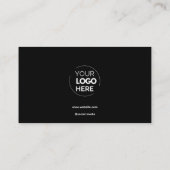 Zakelijke Logo Modern Zwart Professioneel Bedrijf Klantenkaartje (Achterkant)