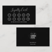 Zakelijke Logo Modern Zwart Professioneel Bedrijf Klantenkaartje (Voorkant / Achterkant)