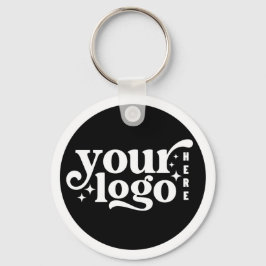 Zakelijke Logo Modern Zwart Stijlvol Professioneel Sleutelhanger