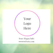 Zakelijke logo moderne aanpasbare sjablonen raamsticker (Vel 3)