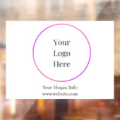 Zakelijke logo moderne aanpasbare sjablonen raamsticker (Vel 2)