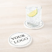 Zakelijke Logo Moderne Kerst Zandsteen Onderzetter (Zijkant)