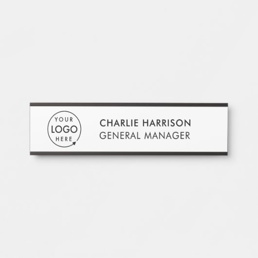 Zakelijke Logo | Moderne medewerkers op maat Deurbordje (Voorkant)