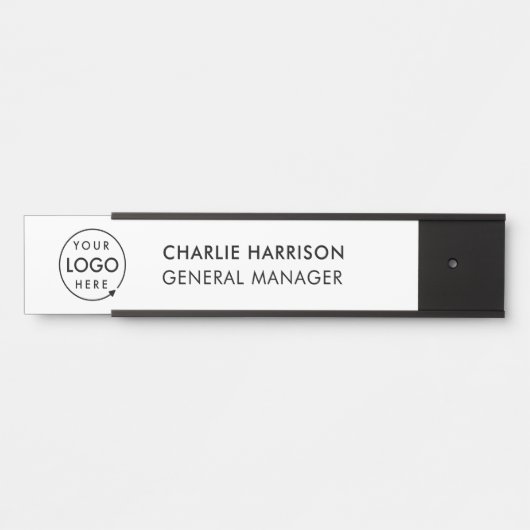 Zakelijke Logo | Moderne medewerkers op maat Deurbordje (Voorkant)