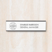 Zakelijke Logo | Moderne medewerkers op maat Deurbordje (Voorkant)