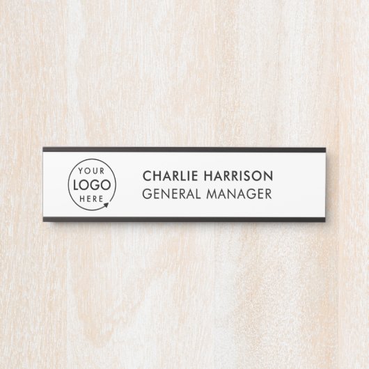 Zakelijke Logo | Moderne medewerkers op maat Deurbordje (Voorkant)