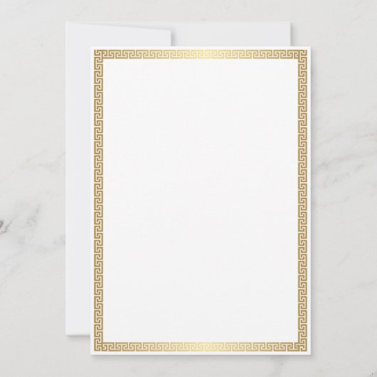 Zakelijke Logo | Moderne, minimale gouden grens Bedankkaart (Achterkant)