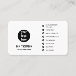 Zakelijke Logo Moderne Minimalistische Sociale Med Visitekaartje