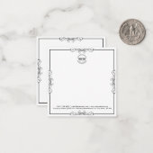 Zakelijke Logo | Moderne minimalistische zwarte gr Notitiekaartje (Voorkant / Achterkant in situ)