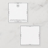 Zakelijke Logo | Moderne minimalistische zwarte gr Notitiekaartje (Voorkant / Achterkant)