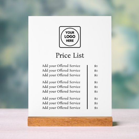 Zakelijke Logo | Moderne Professionele Aangepaste  Acryl Bord (Neutraal)