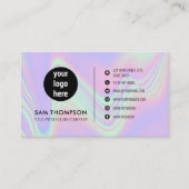 Zakelijke Logo Moderne QR-code Holografisch Visitekaartje (Voorkant)