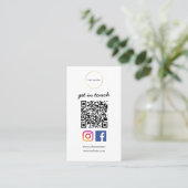 Zakelijke Logo | Moderne QR Code Sociale Sjabloon Visitekaartje (Staand voorkant)