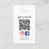 Zakelijke Logo | Moderne QR Code Sociale Sjabloon Visitekaartje (Voorkant)