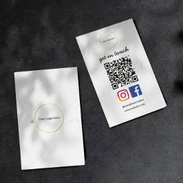 Zakelijke Logo | Moderne QR Code Sociale Sjabloon Visitekaartje