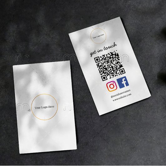 Zakelijke Logo | Moderne QR Code Sociale Sjabloon Visitekaartje