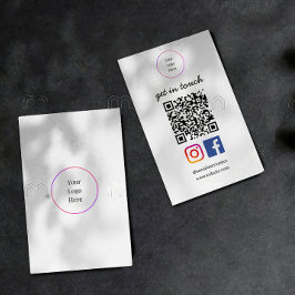 Zakelijke Logo | Moderne QR Code Sociale Sjabloon Visitekaartje