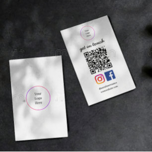 Zakelijke Logo   Moderne QR Code Sociale Sjabloon Visitekaartje