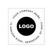 Zakelijke Logo Moderne ronde retour adres slogan Rubberstempel (Afrduk)