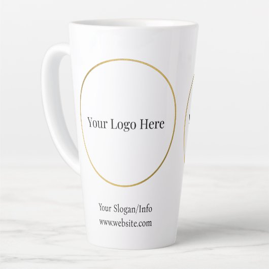 Zakelijke Logo | Moderne Sjabloon van bedrijven Latte Mok (Linkerhoek)