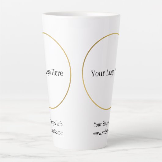 Zakelijke Logo | Moderne Sjabloon van bedrijven Latte Mok (Voorkant)