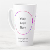 Zakelijke Logo | Moderne Sjabloon van bedrijven Latte Mok (Linkerhoek)