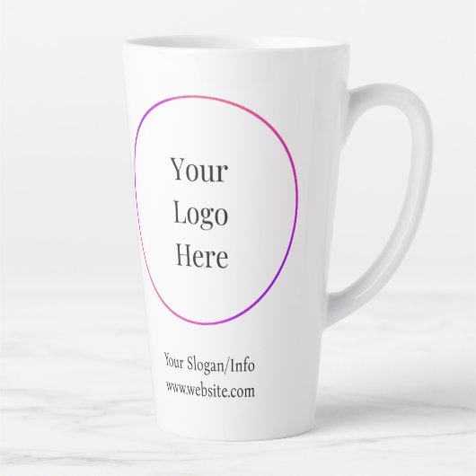 Zakelijke Logo | Moderne Sjabloon van bedrijven Latte Mok (Rechts)