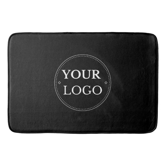 Zakelijke Logo Moderne zwarte promotie Badmat (Voorkant)