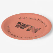 Zakelijke logo monogram roze cirkel papier bord (Gekanteld)