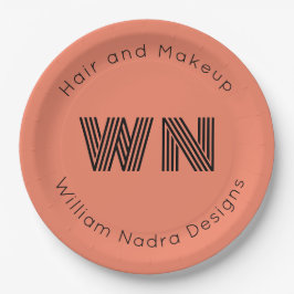 Zakelijke logo monogram roze cirkel papier bord