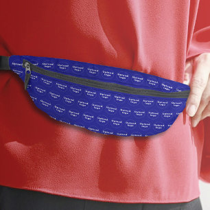 Zakelijke Logo Naadloze Patroon op Blue Fanny Pack Heuptasje