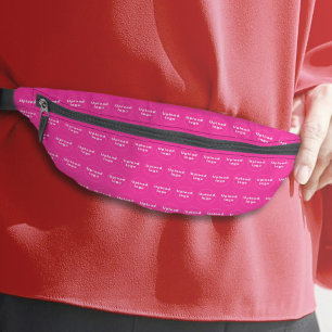 Zakelijke Logo Naadloze Patroon op Roze Fanny Pack Heuptasje
