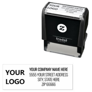 Zakelijke Logo Naam Adres Zelfinkting Stempel