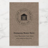 Zakelijke Logo | Naam | Etiket van de aangepaste v (Enkel label)