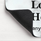 Zakelijke Logo & Naam Faux Wit Marmer Sjabloon Muismat (Hoek)