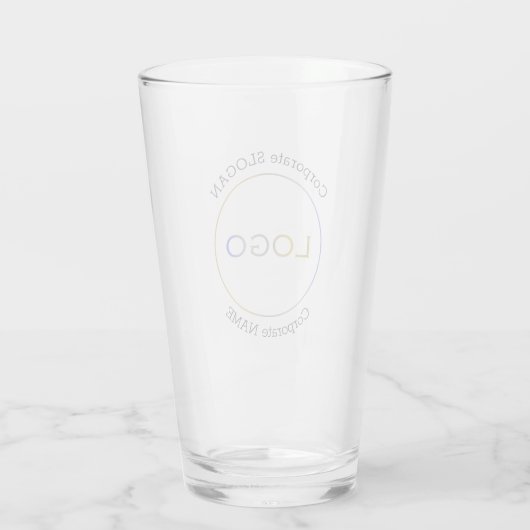 Zakelijke Logo Naam Slogan Minimalist Professional Glas (Achterkant)
