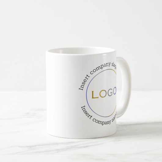 Zakelijke Logo Naam Slogan Minimalist Professional Koffiemok (Voorkant rechts)