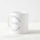Zakelijke Logo Naam Slogan Minimalist Professional Koffiemok (Voorkant links)