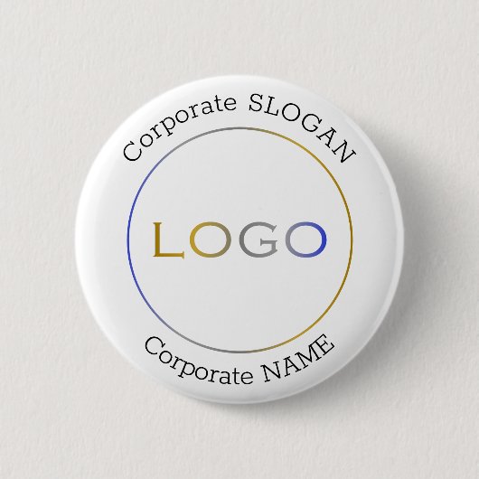 Zakelijke Logo Naam Slogan Minimalistische Promoti Ronde Button 5,7 Cm (Voorkant)