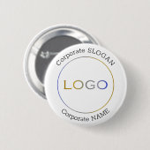 Zakelijke Logo Naam Slogan Minimalistische Promoti Ronde Button 5,7 Cm (Voorkant /achterkant)