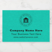 Zakelijke Logo | Naam | Slogan Website Promotie Voedselcontainer Etiket (Enkel label)