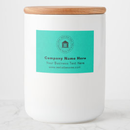 Zakelijke Logo | Naam | Slogan Website Promotie Voedselcontainer Etiket