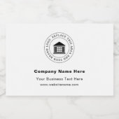 Zakelijke Logo | Naam | Slogan Website Promotie Voedselcontainer Etiket (Enkel label)