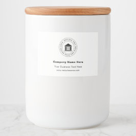 Zakelijke Logo | Naam | Slogan Website Promotie Voedselcontainer Etiket