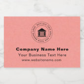 Zakelijke Logo | Naam | Slogan Website Promotie Voedselcontainer Etiket (Enkel label)