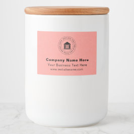 Zakelijke Logo | Naam | Slogan Website Promotie Voedselcontainer Etiket